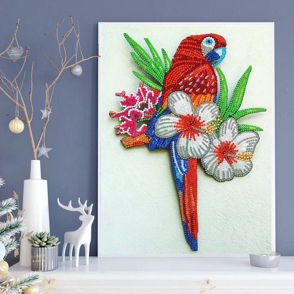 Parrot-Special Shaped Crystal Diamond Painting-30*40cm
