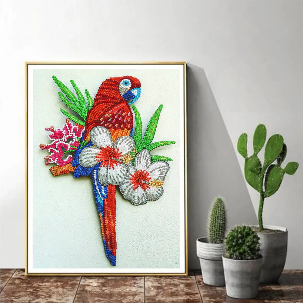 Parrot-Special Shaped Crystal Diamond Painting-30*40cm