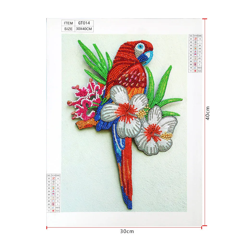 Parrot-Special Shaped Crystal Diamond Painting-30*40cm