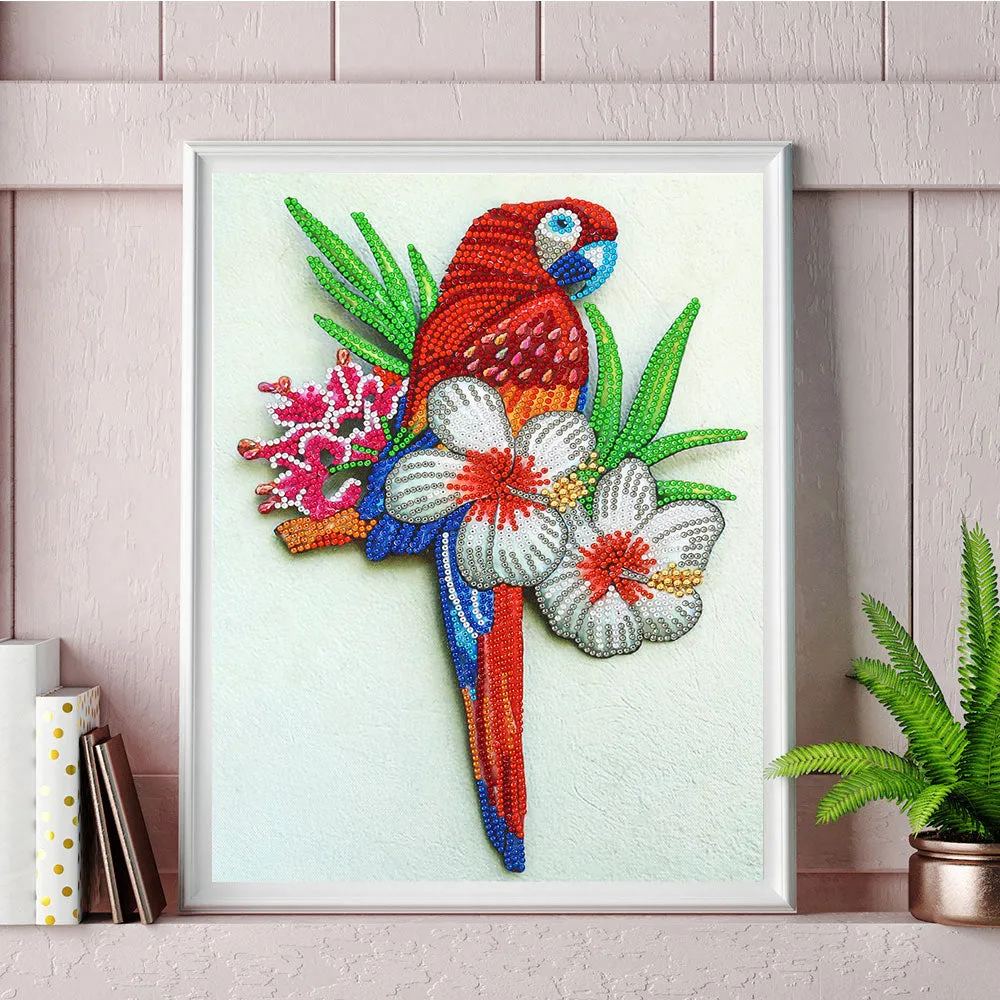 Parrot-Special Shaped Crystal Diamond Painting-30*40cm