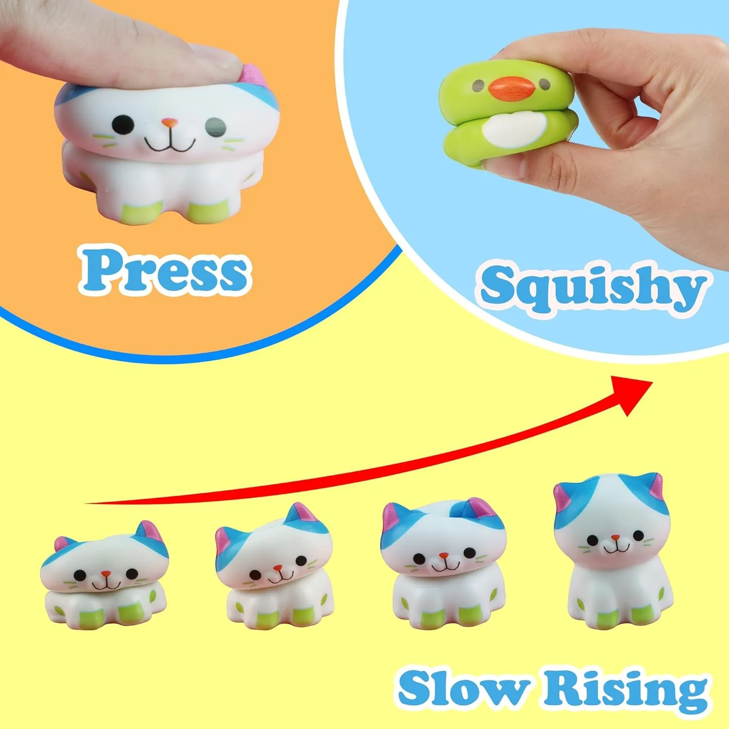 Party Favors for Kids 24PCS Animal Squishy Toys,Goodie Bag Stuffers for Kids,Pinata Stuffers,Birthday Gifts for Boys & Girls,Treasure Chest Prizes,Classroom Prizes