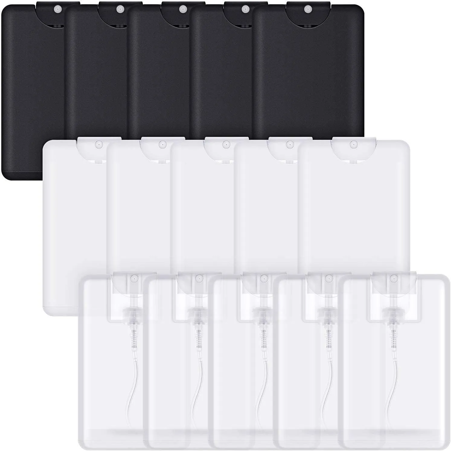 Patelai 30 Pcs 20 ml Perfume Spray Bottles Cardcase Like Plastic Refillable Fine Mist Spray Dispenser Portable Moisturizing Sprayer Box Empty Travel Bottle for Makeup Cosmetic Essential Oil