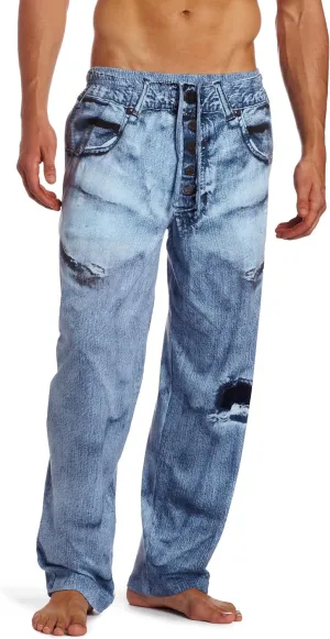 Paul Frank Under Disguise Men's Generic Faux Denim Pajama Pant