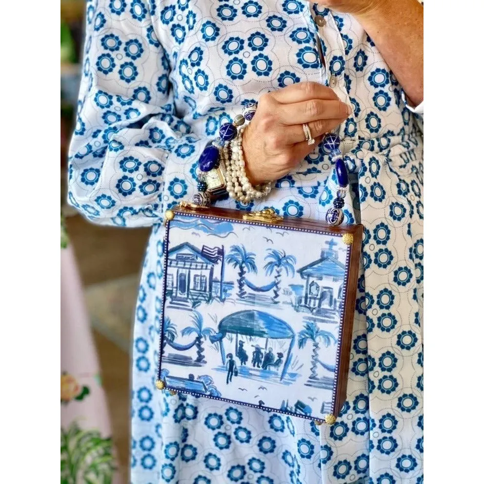 Pawley's Toile Blue Bag