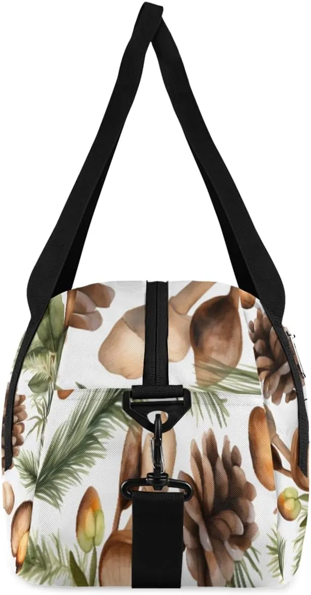 Personalized Kids Duffel Bag Forest Nuts Pattern,Custom Sport Gym Bag for Boys Girls,WWeekender Overnight Bags Travel Duffel Bag,Customized Kids Gift