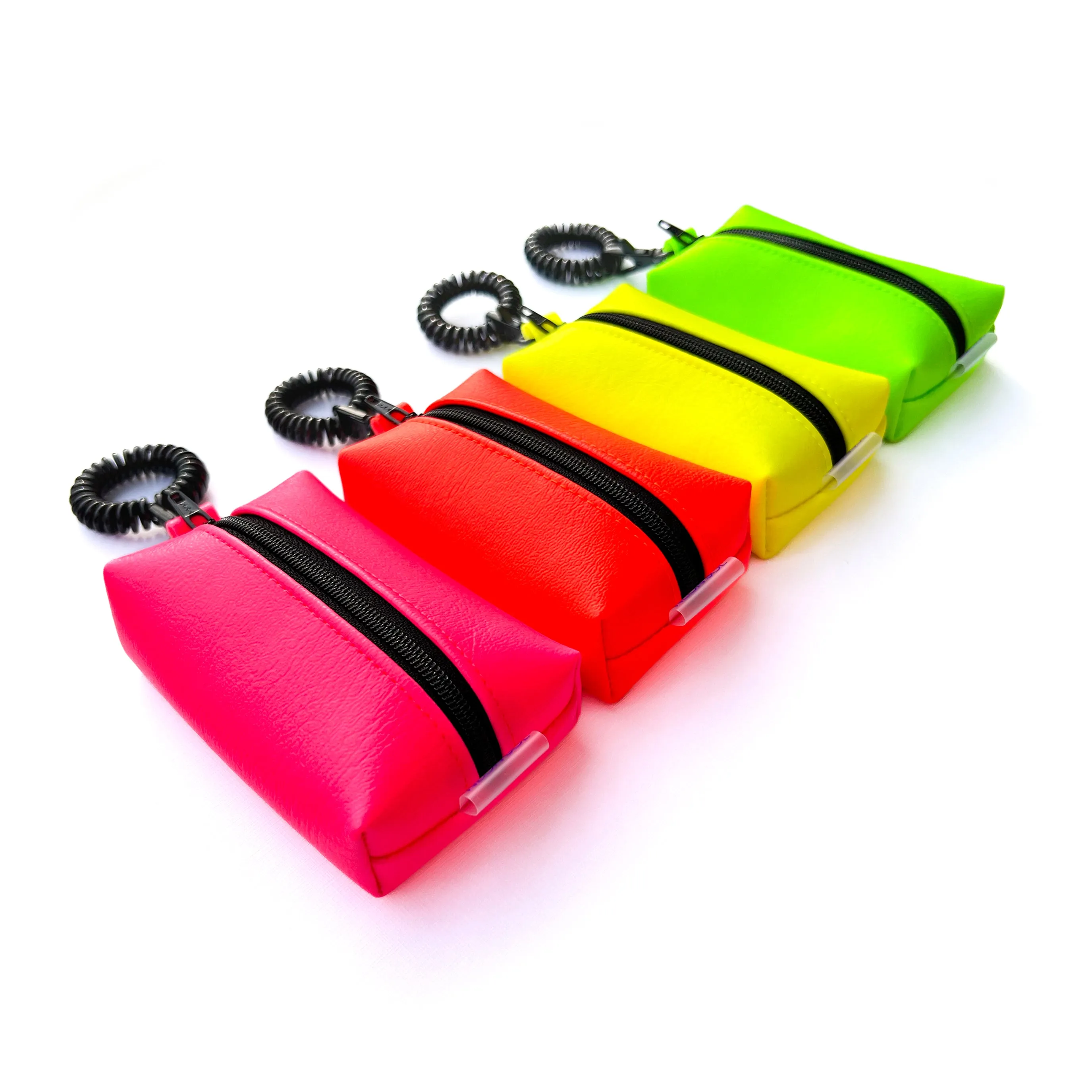 Petite Faux Leather Boxy Pouch | neon pink