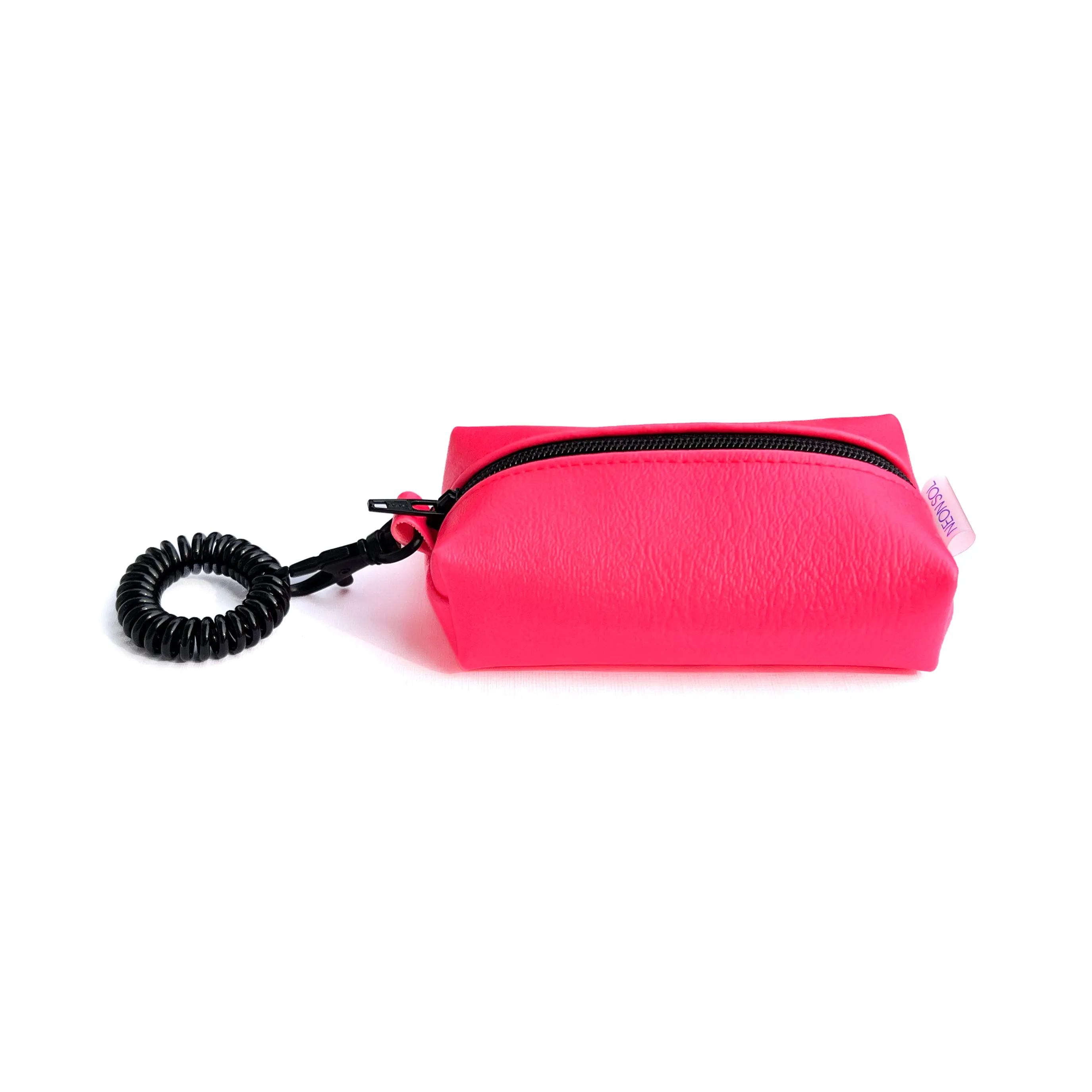 Petite Faux Leather Boxy Pouch | neon pink