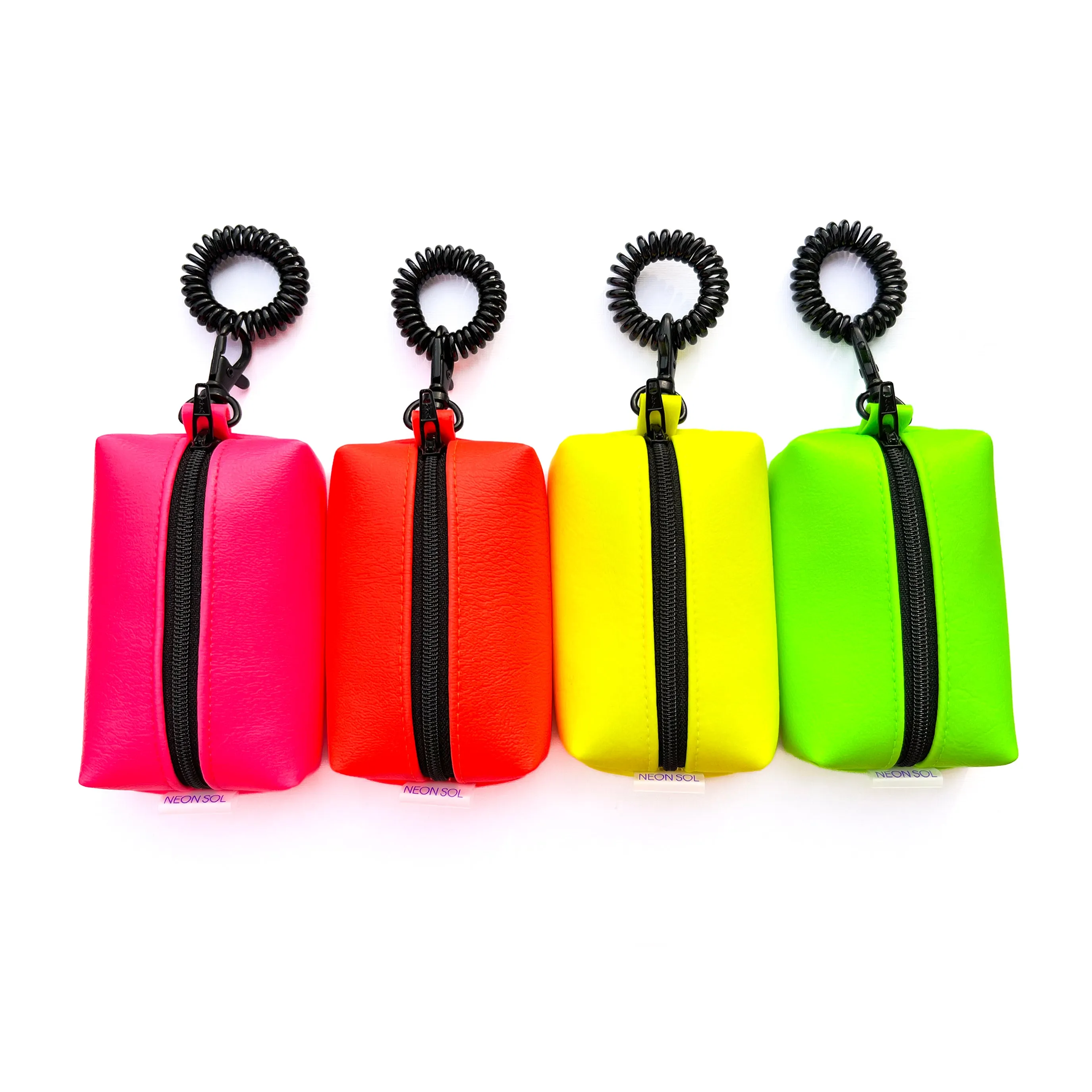 Petite Faux Leather Boxy Pouch | neon pink
