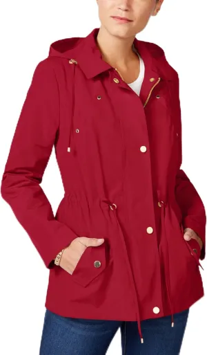 Petite Water-Resistant Hooded Anorak Jacket