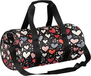 Plant Love Pattern Sports Gym Bag for Men Women Lightweight Travel Duffle Bag with Shoulder Strap Waterproof Carry On Weekender Overnight Bag for Travel Sports Gym