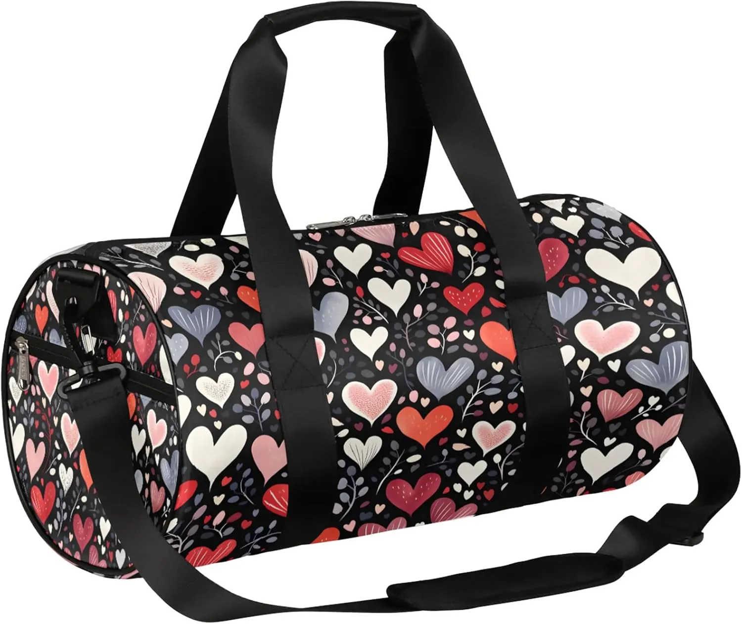 Plant Love Pattern Sports Gym Bag for Men Women Lightweight Travel Duffle Bag with Shoulder Strap Waterproof Carry On Weekender Overnight Bag for Travel Sports Gym