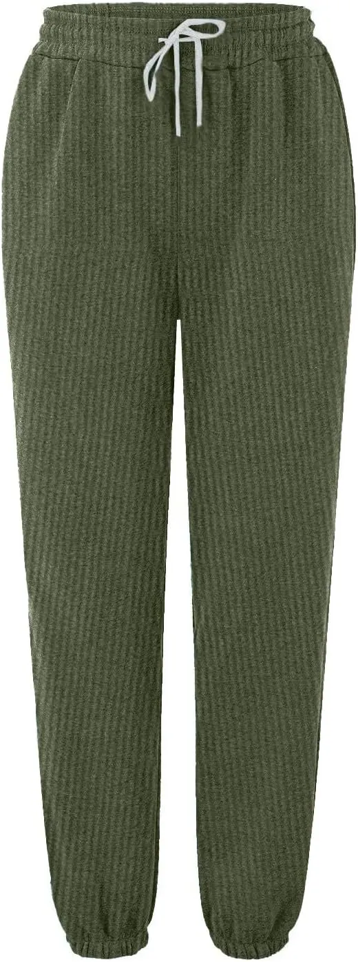 Plus Size Joggers Pants for Women Soft Lounge Sweatpants Casual Loose Comfy Pajama Drawstring Pant with Pocket