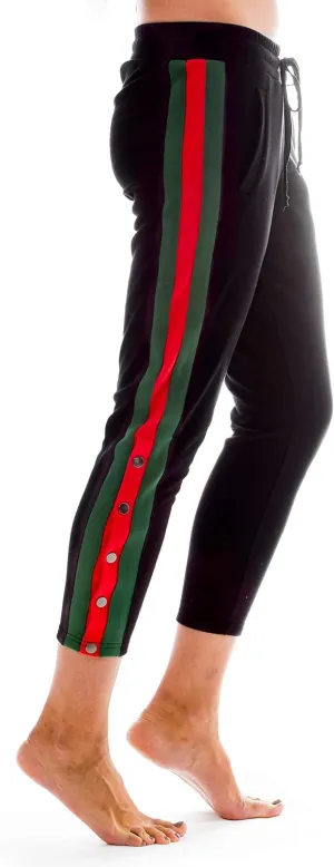 Plush Women's Fleece Lined Tuxedo Track Pants