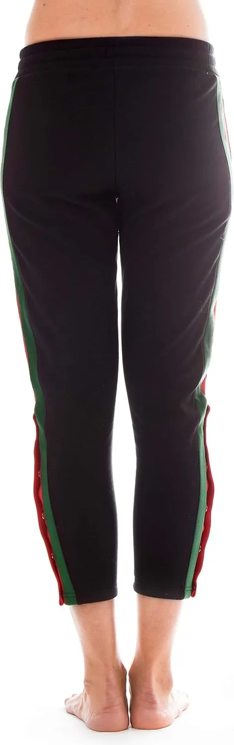 Plush Women's Fleece Lined Tuxedo Track Pants