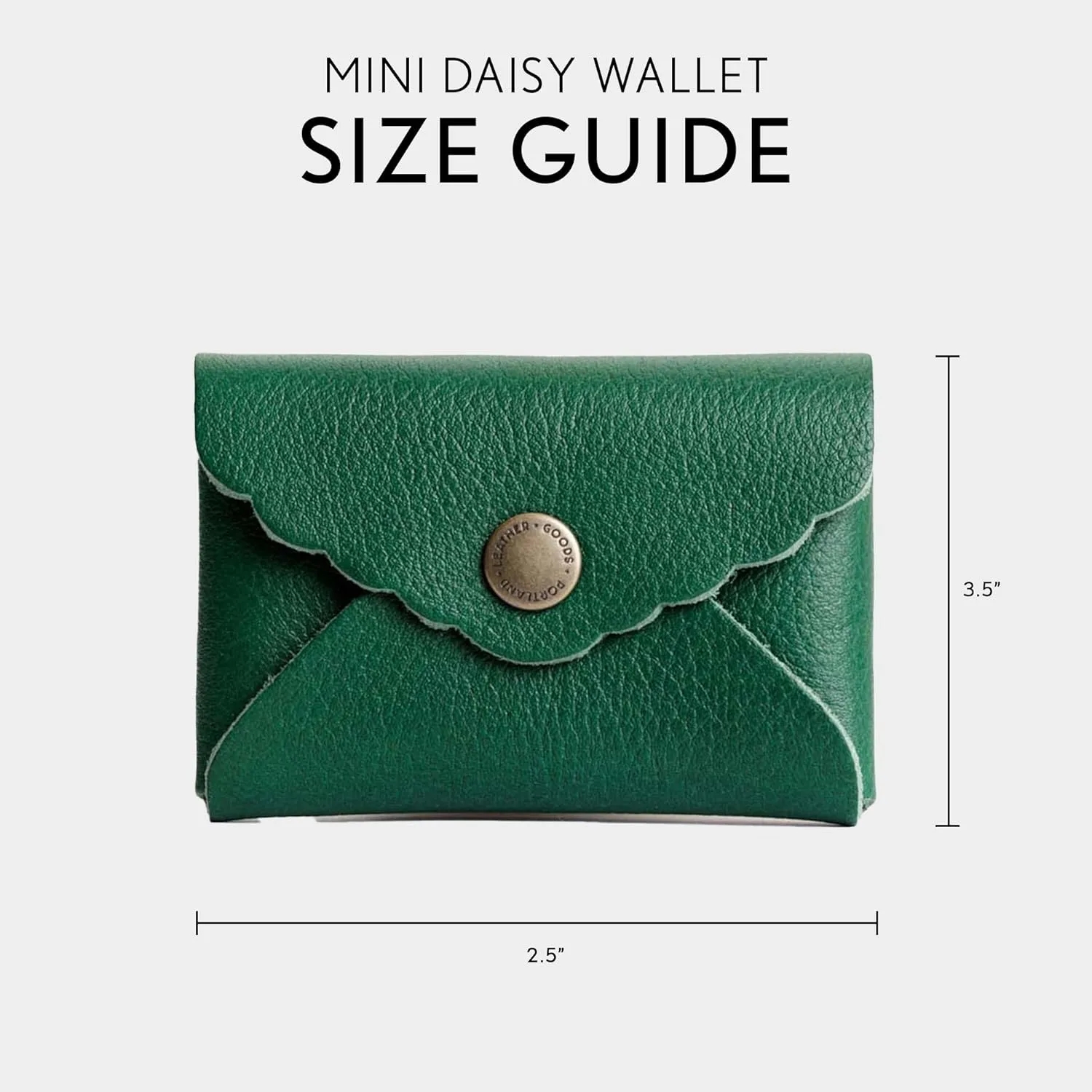 Portland Leather Goods Mini Daisy Wallet for Women – Handmade from the Finest Full-Grain Hides – Features Envelope Design with Snap Closure – Bacalar