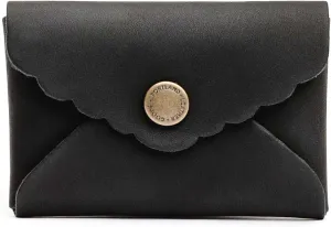 Portland Leather Goods Mini Daisy Wallet for Women – Handmade from the Finest Full-Grain Hides – Features Envelope Design with Snap Closure – Black
