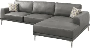 Poundex Sectional, Antique Grey