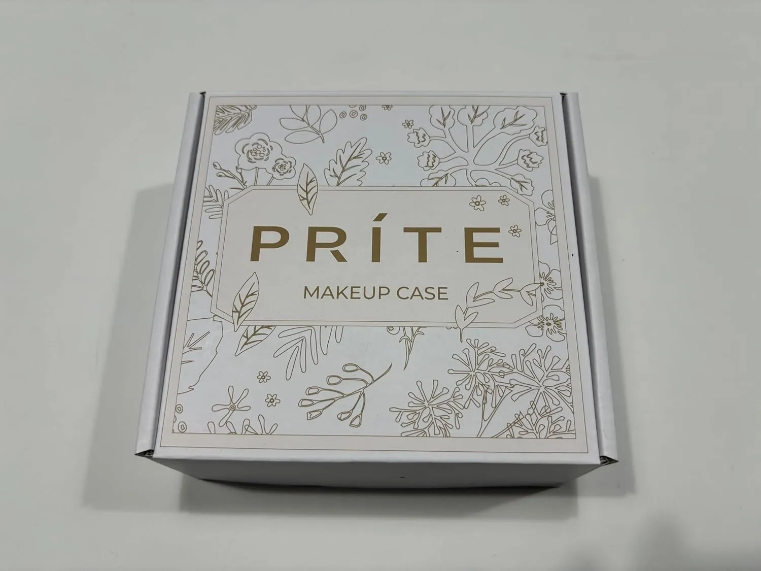 Prite Small Makeup Bag for Women Portable Clear Makeup Bag Cute Mini Waterproof Travel Cosmetic Bag with Gold Zipper for Car Essentials(Brown)