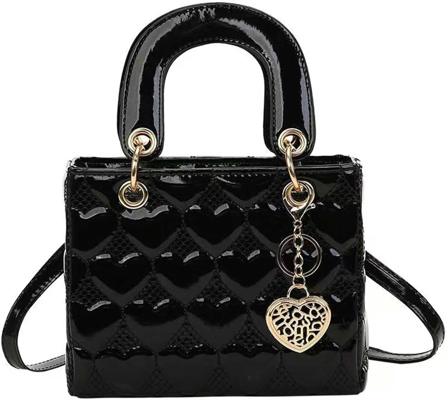Purses and Handbag for Women Fashion Ladies Leather Top Handle Shiny Patent Satchel Shoulder Tote Bag Crossbody