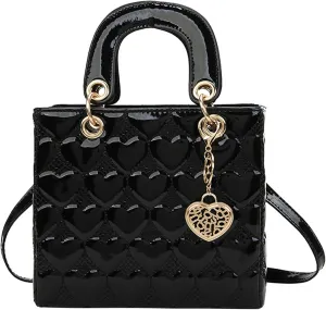 Purses and Handbag for Women Fashion Ladies Leather Top Handle Shiny Patent Satchel Shoulder Tote Bag Crossbody