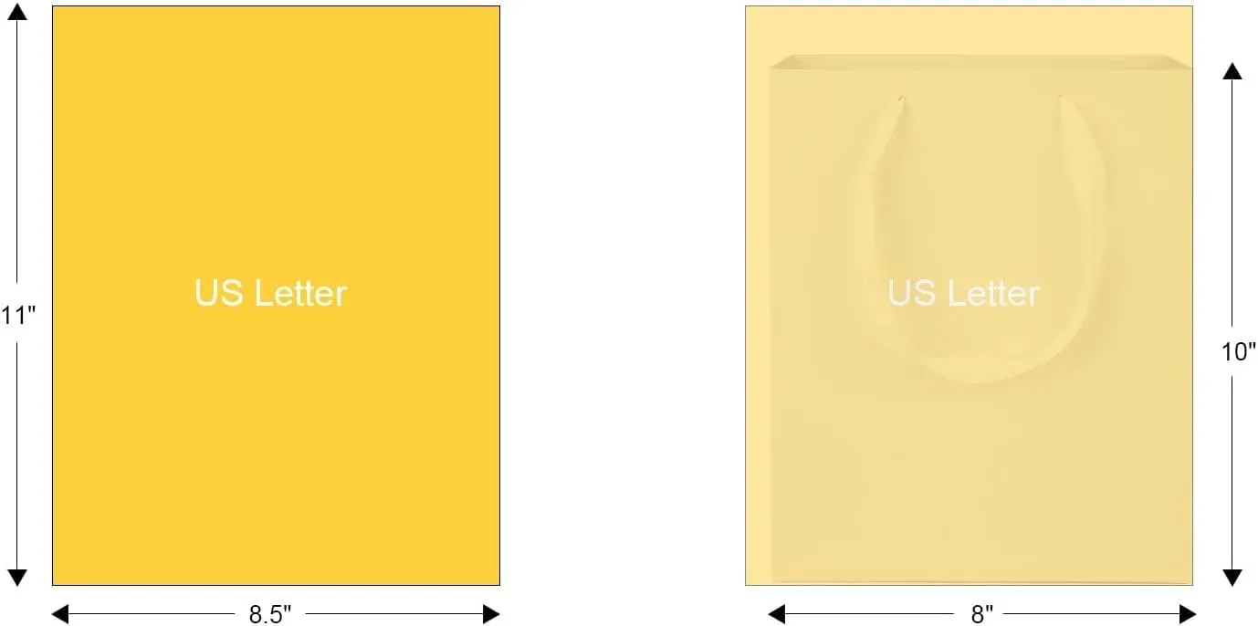 QIELSER 24 pc Kraft Gift Bags - Medium Size 8x4.75x10 Inches, White Paper Shopping Bags with Ribbon Handles for Parties, Weddings and More