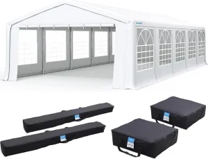 Quictent Premium 20x32 Party Tent Heavy Duty Outdoor Gazebo White Event Shelter Wedding Canopy Tent for Parties Carport BBQ with Removable Sidewall Windows & Storage Bags