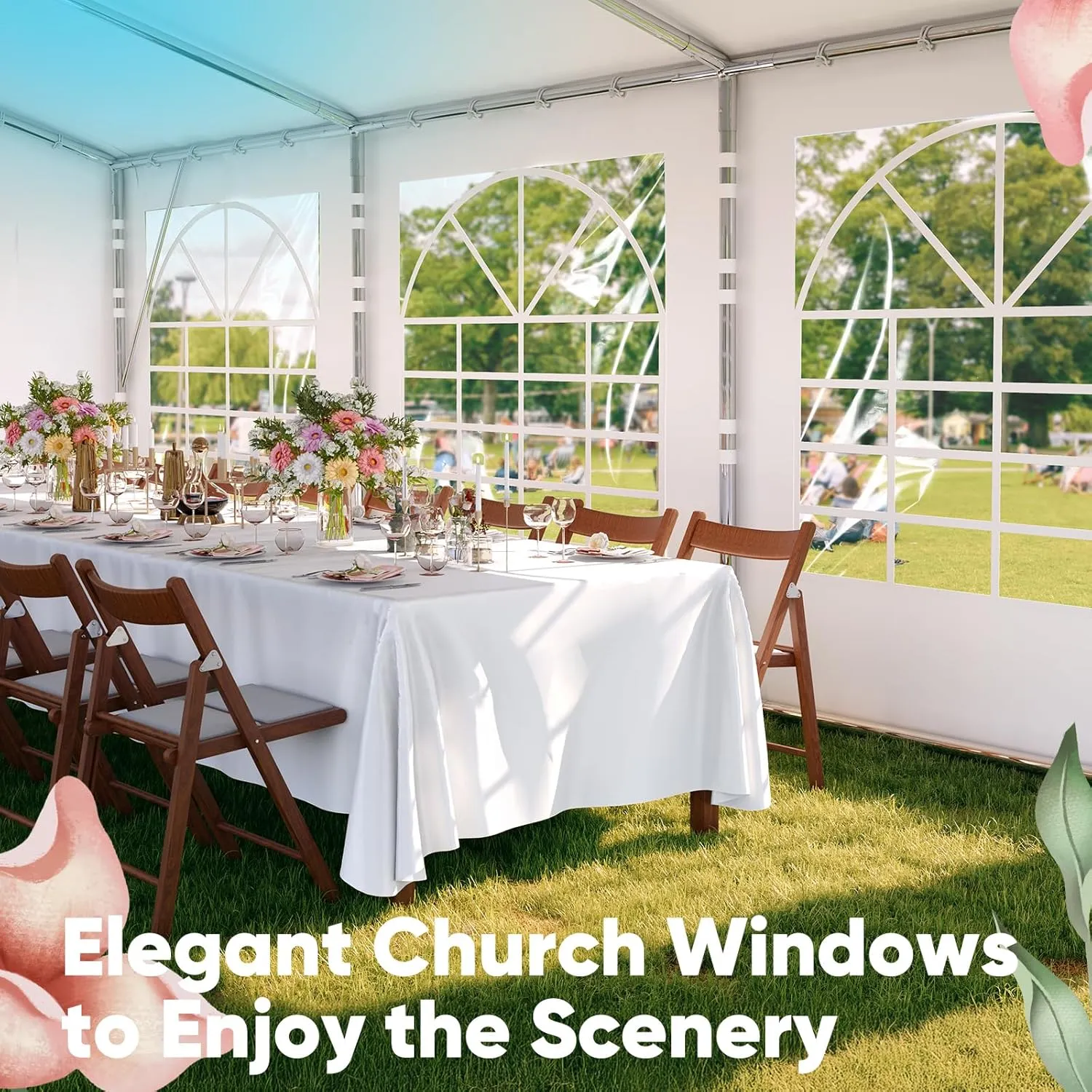 Quictent Premium 20x32 Party Tent Heavy Duty Outdoor Gazebo White Event Shelter Wedding Canopy Tent for Parties Carport BBQ with Removable Sidewall Windows & Storage Bags