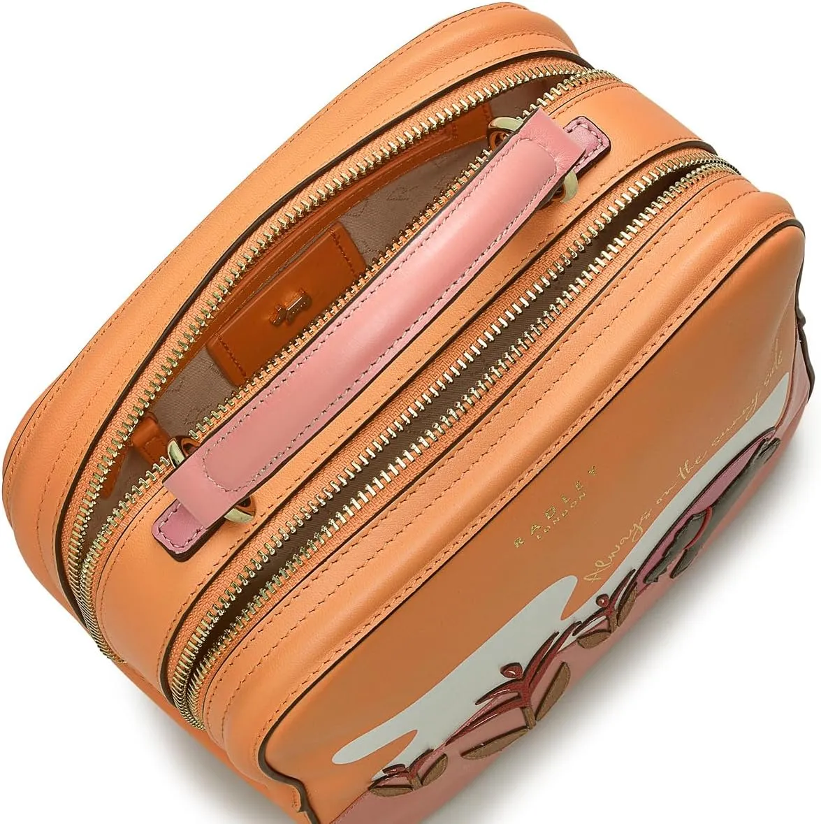 RADLEY London Spring Street Apricot Small Zip Around Satchel Cross Body & Grab Bag, Orange, 18.5cm