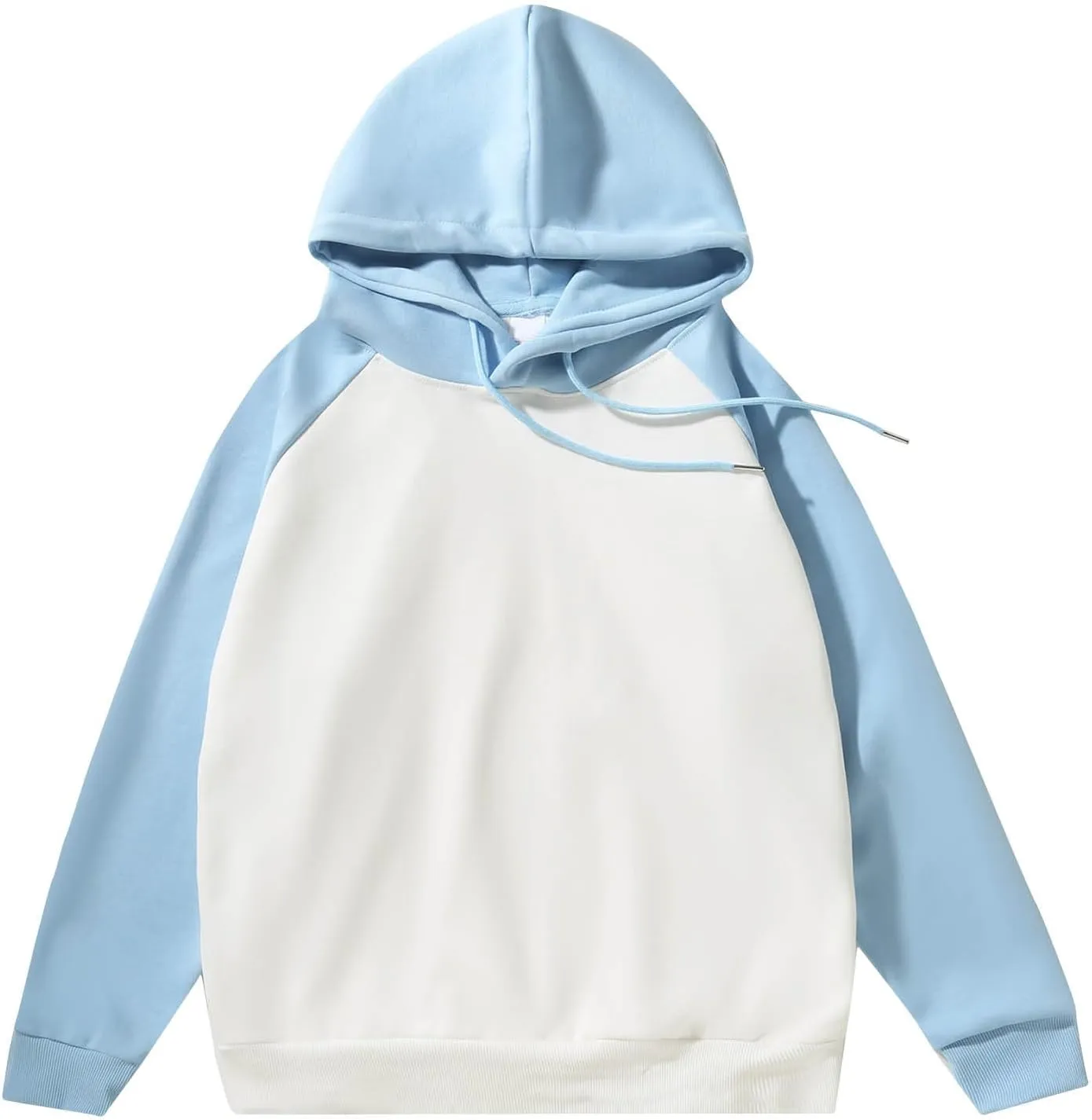 Raglan Sleeve Hoodie Casual Drawstring Long Sleeve Hoodies Tops Comfort Hooded Sweatshirts Pullover for Men Women