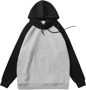 Raglan Sleeve Hoodie Casual Drawstring Long Sleeve Hoodies Tops Comfort Hooded Sweatshirts Pullover for Men Women