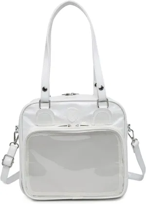 RAINBOW SMILE Ita Bag Multi-Purpose Backpack Crossbody Purse Kawaii Pin Display Bag with Insert for Anime Pins Display