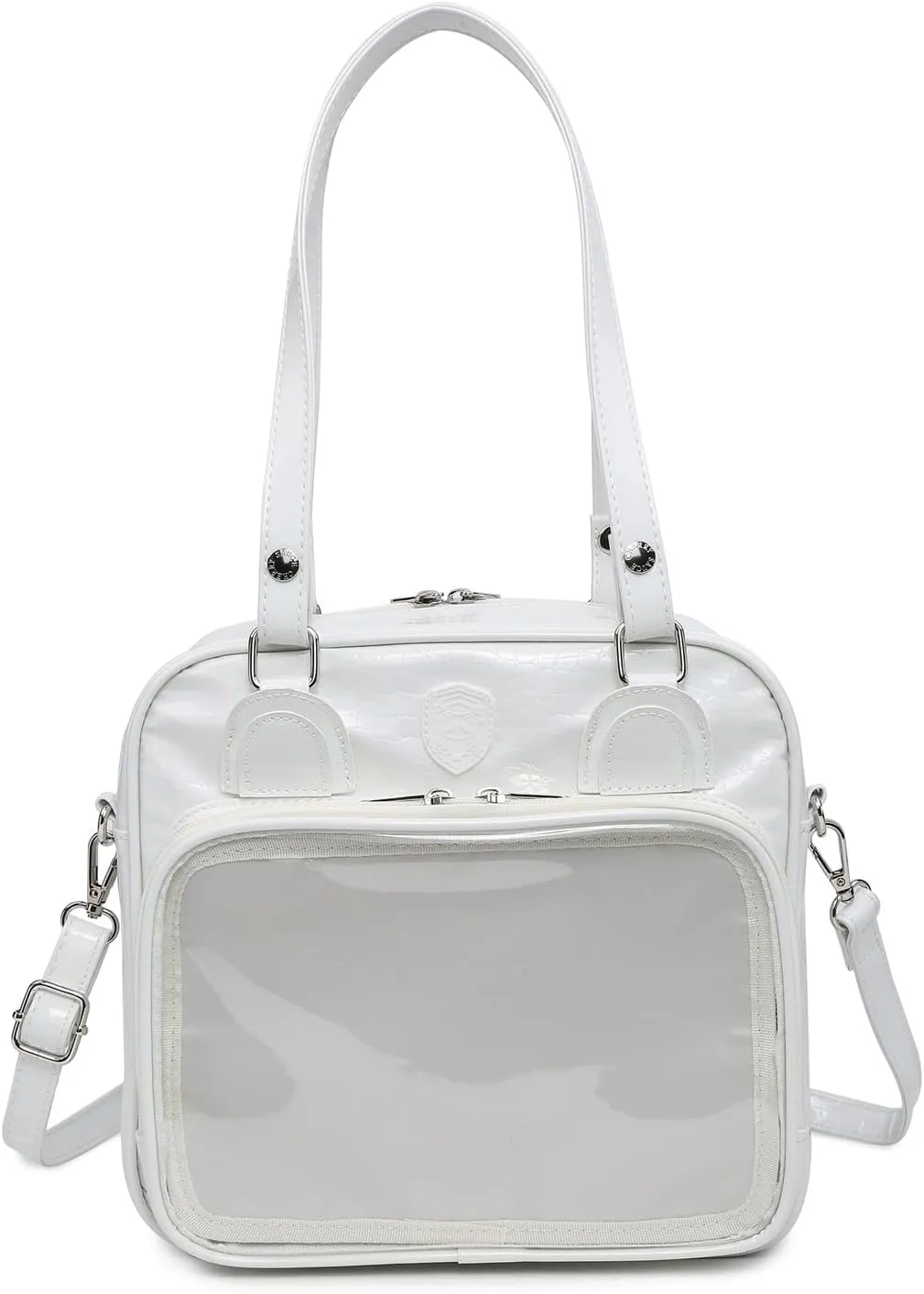 RAINBOW SMILE Ita Bag Multi-Purpose Backpack Crossbody Purse Kawaii Pin Display Bag with Insert for Anime Pins Display