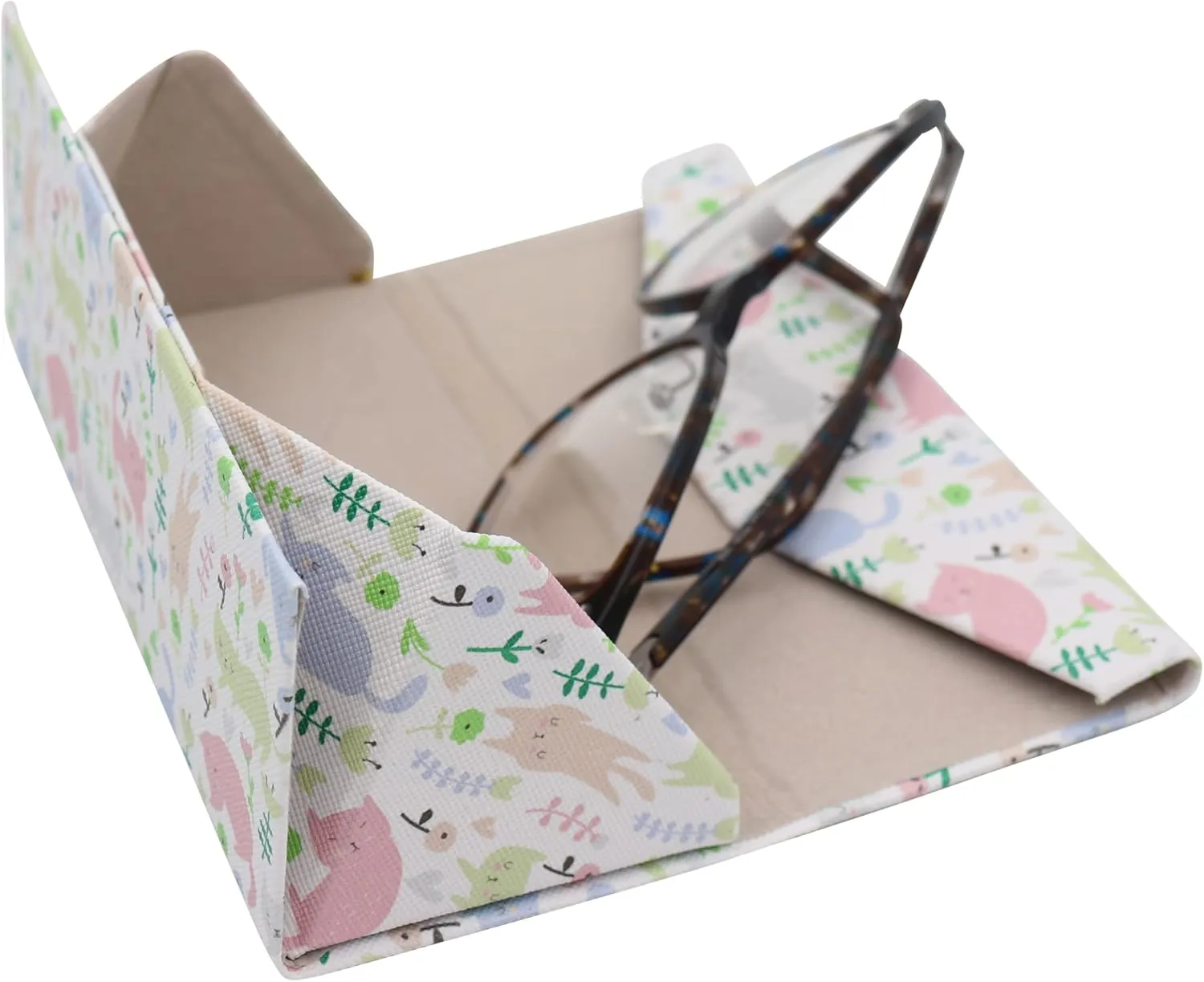 Real Sic Glasses Case for Men and Women - Magnetic Folding Hard Shell Sunglass Holder - Inspired by Adorable Animals