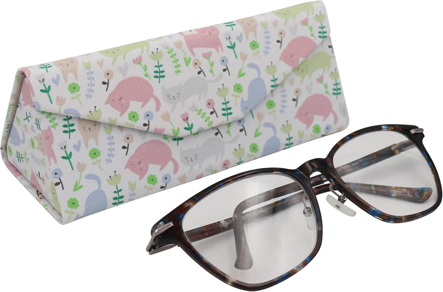 Real Sic Glasses Case for Men and Women - Magnetic Folding Hard Shell Sunglass Holder - Inspired by Adorable Animals