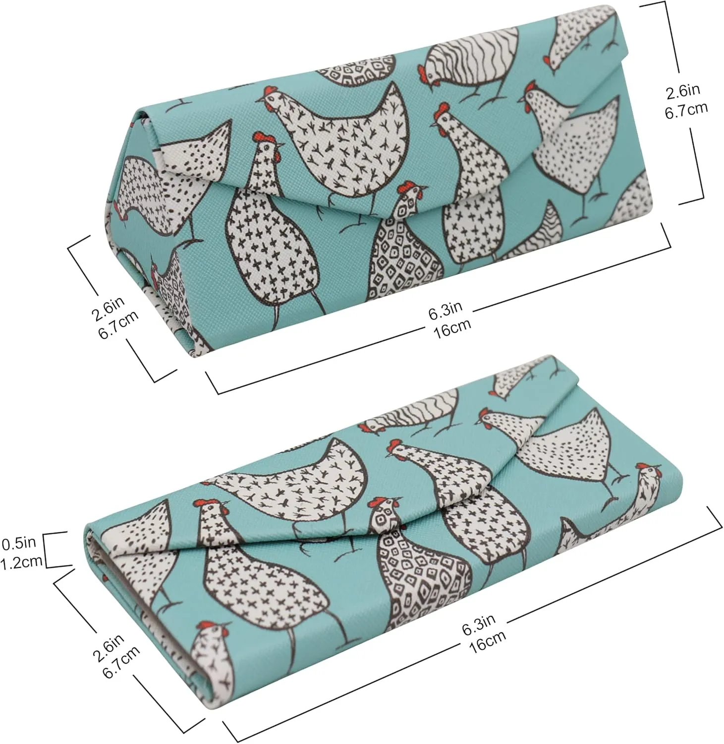 Real Sic Glasses Case for Men and Women - Magnetic Folding Hard Shell Sunglass Holder - Inspired by Adorable Animals
