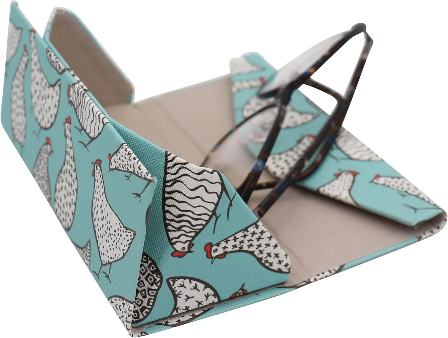 Real Sic Glasses Case for Men and Women - Magnetic Folding Hard Shell Sunglass Holder - Inspired by Adorable Animals