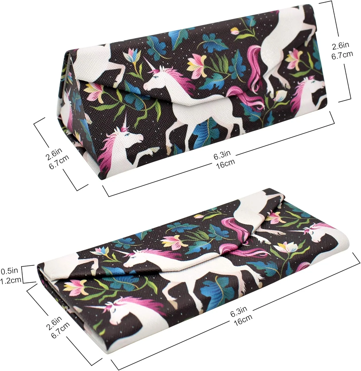 Real Sic Glasses Case for Men and Women - Magnetic Folding Hard Shell Sunglass Holder - Inspired by Adorable Animals