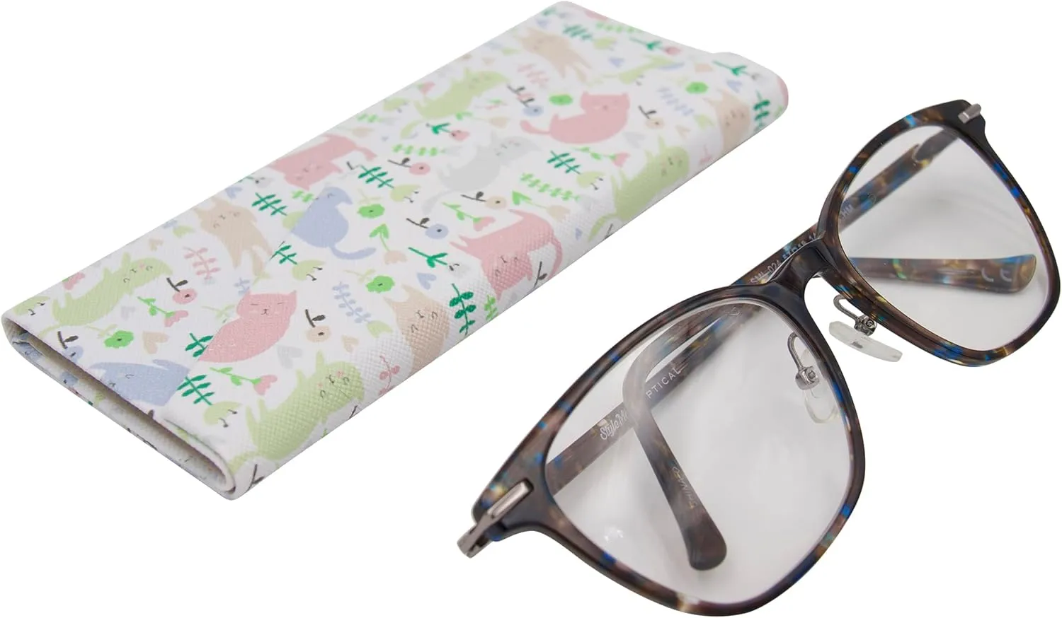 Real Sic Glasses Case for Men and Women - Magnetic Folding Hard Shell Sunglass Holder - Inspired by Adorable Animals