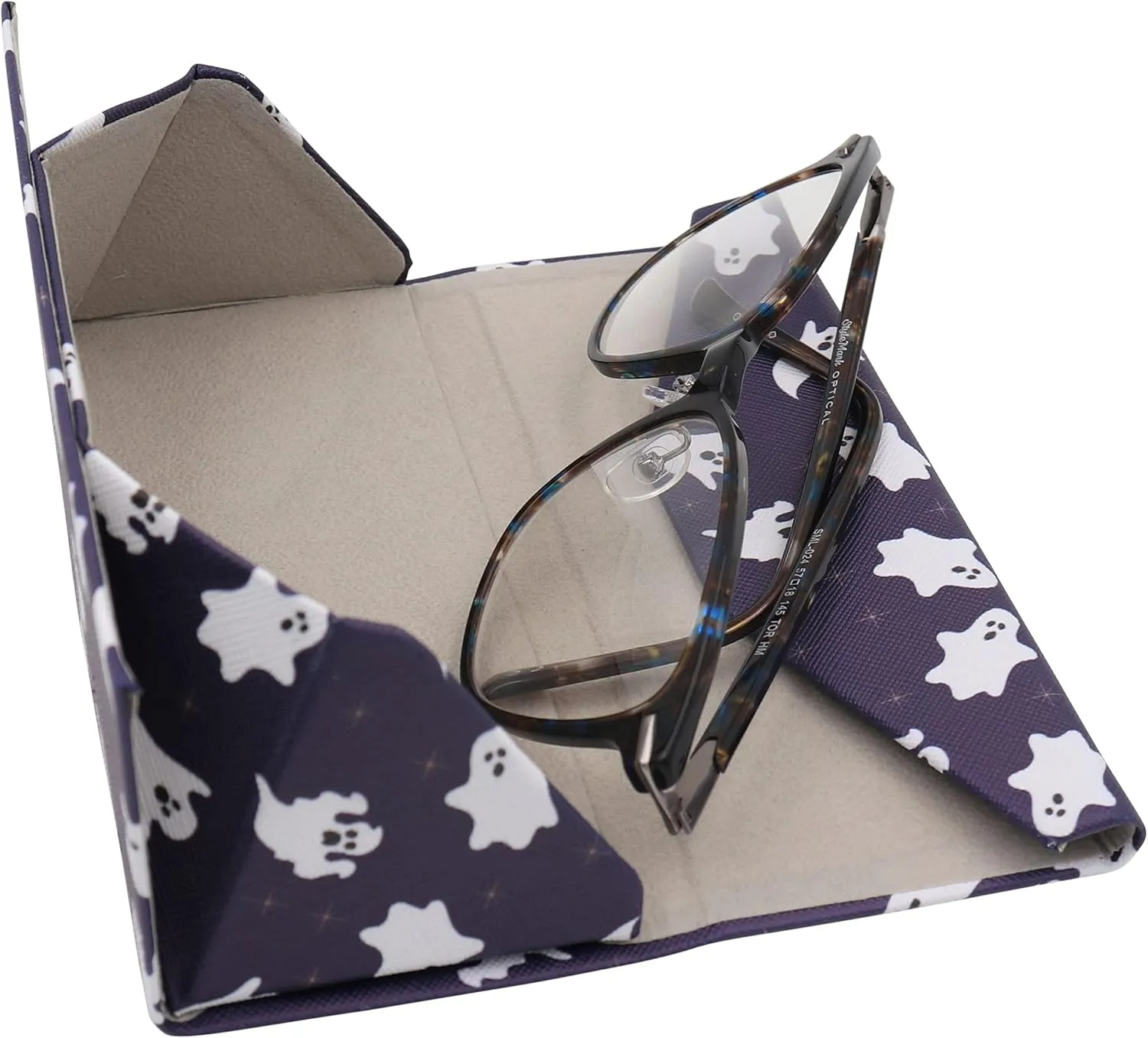 Real Sic Glasses Case for Men and Women - Magnetic Folding Hard Shell Sunglass Holder - Inspired by Halloween/Horror/Occult