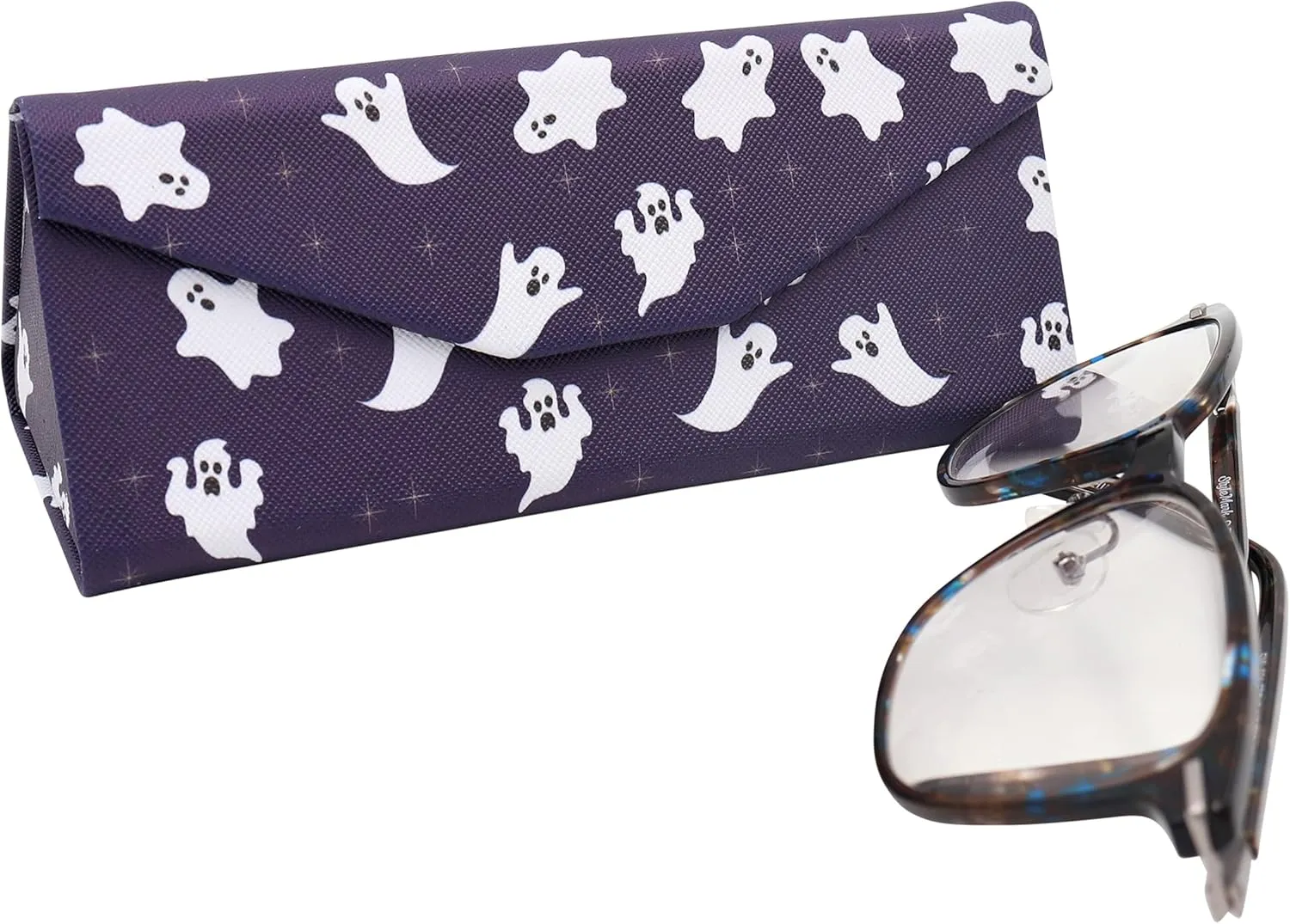 Real Sic Glasses Case for Men and Women - Magnetic Folding Hard Shell Sunglass Holder - Inspired by Halloween/Horror/Occult
