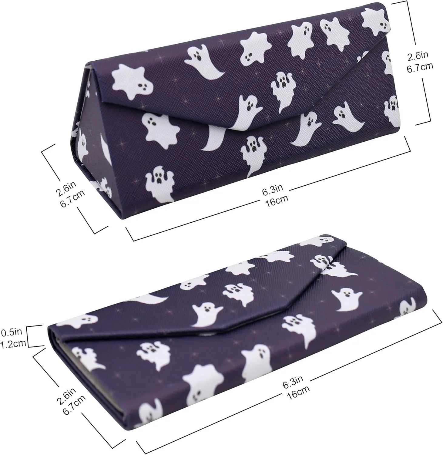 Real Sic Glasses Case for Men and Women - Magnetic Folding Hard Shell Sunglass Holder - Inspired by Halloween/Horror/Occult