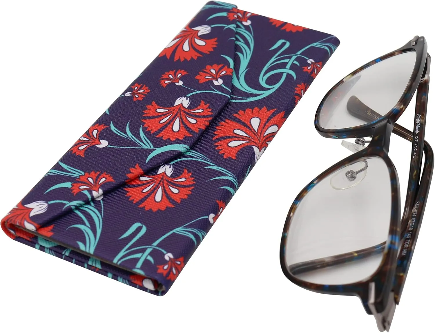 Real Sic Glasses Case for Men and Women - Magnetic Folding Hard Shell Sunglass Holder - Inspired by Nature