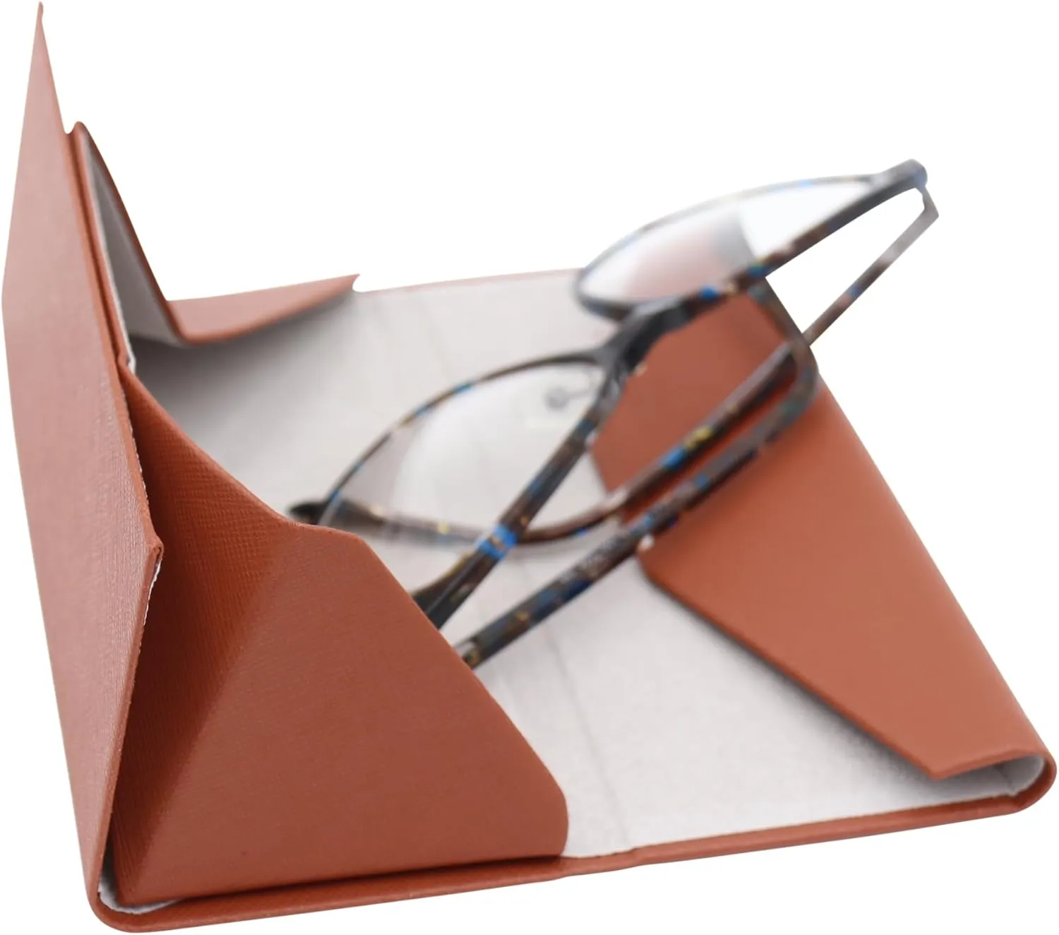 Real Sic Glasses Case for Men and Women - Magnetic Folding Hard Shell Sunglass Holder - Inspired by Solid Color