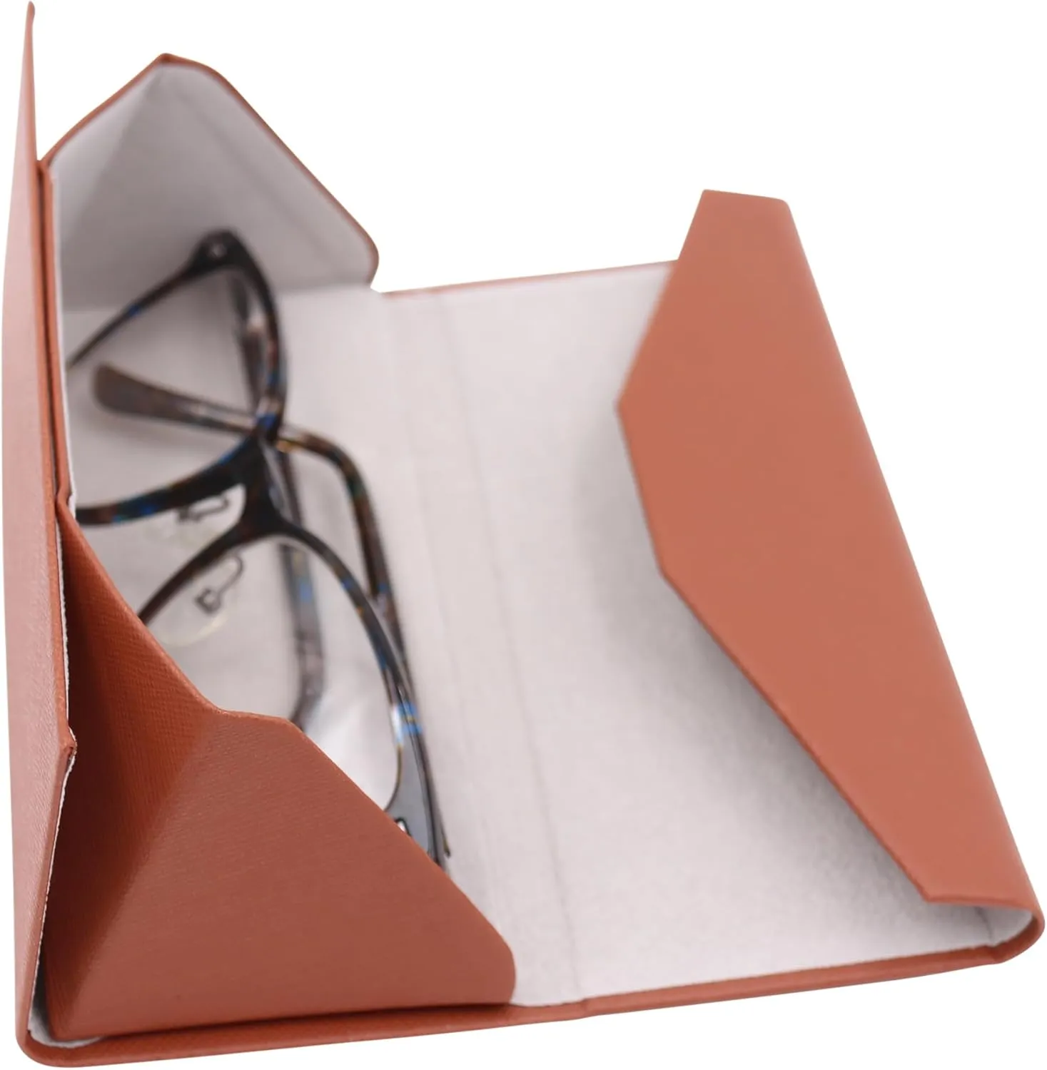 Real Sic Glasses Case for Men and Women - Magnetic Folding Hard Shell Sunglass Holder - Inspired by Solid Color