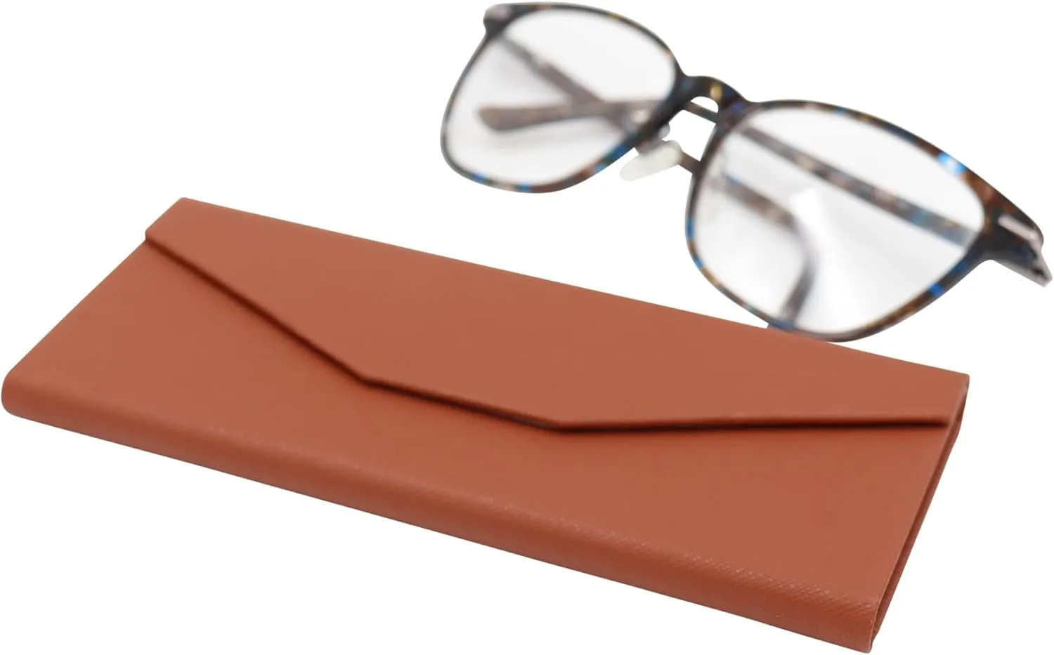 Real Sic Glasses Case for Men and Women - Magnetic Folding Hard Shell Sunglass Holder - Inspired by Solid Color