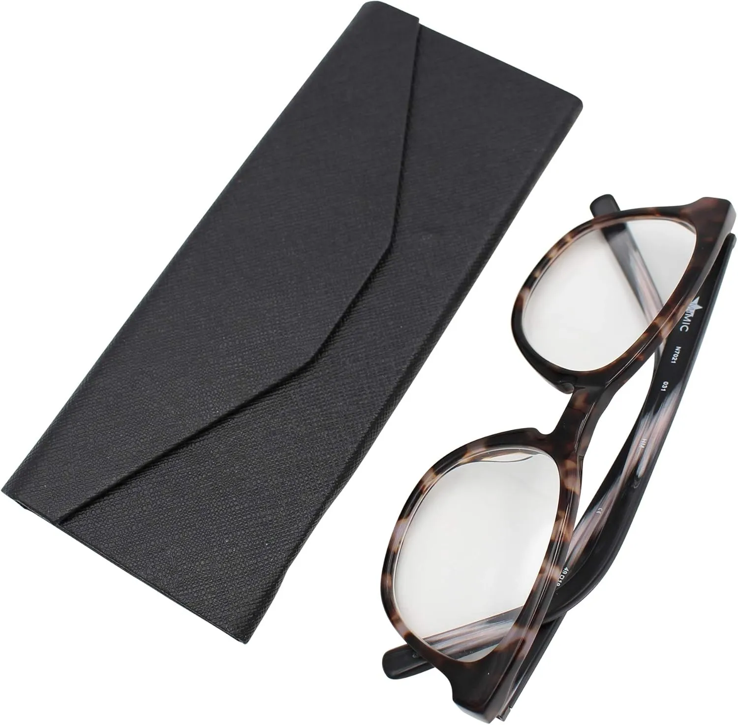 Real Sic Glasses Case for Men and Women - Magnetic Folding Hard Shell Sunglass Holder - Inspired by Solid Color