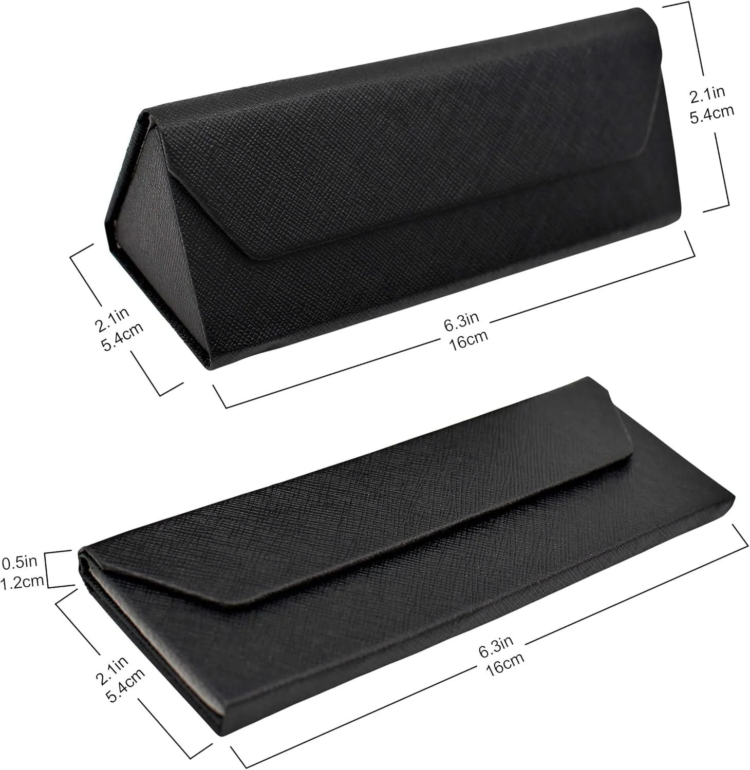 Real Sic Glasses Case for Men and Women - Magnetic Folding Hard Shell Sunglass Holder - Inspired by Solid Color