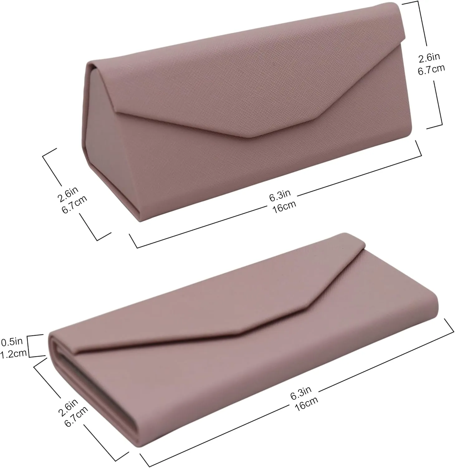 Real Sic Glasses Case for Men and Women - Magnetic Folding Hard Shell Sunglass Holder - Inspired by Solid Color
