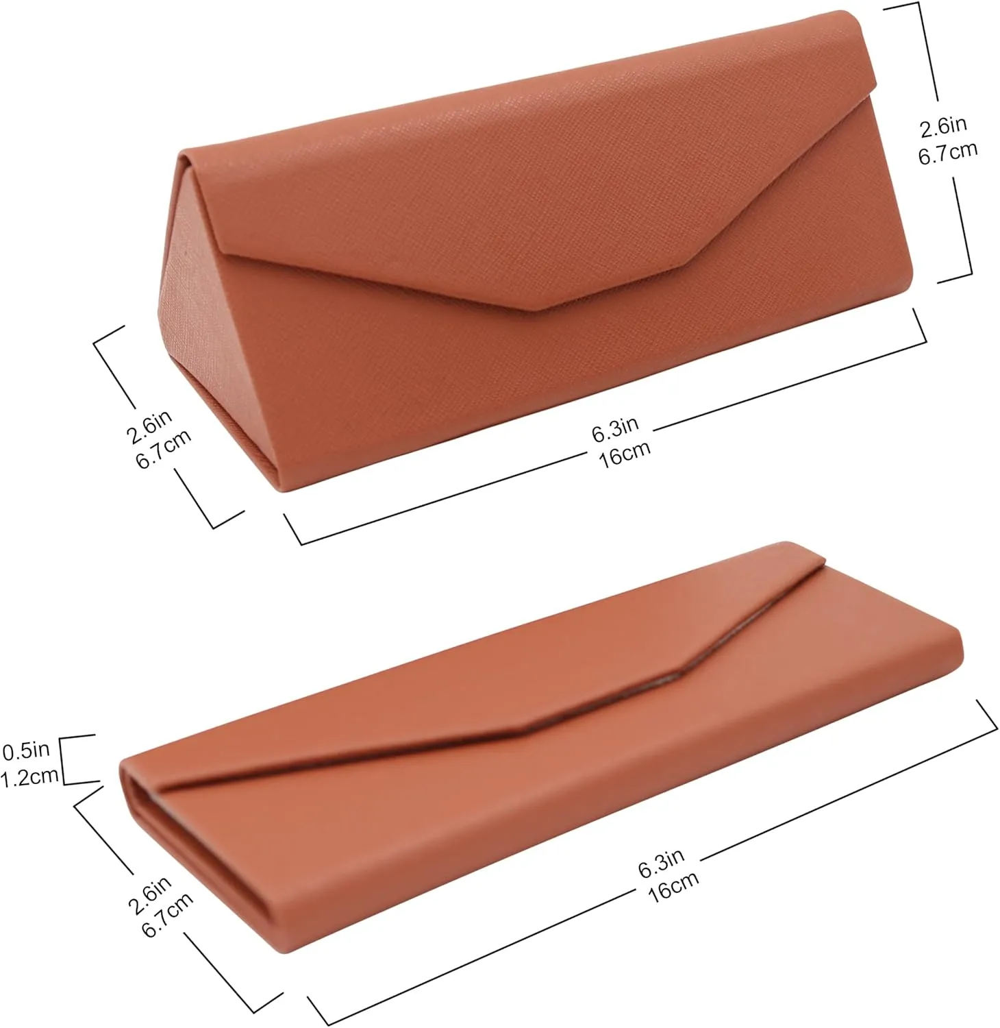 Real Sic Glasses Case for Men and Women - Magnetic Folding Hard Shell Sunglass Holder - Inspired by Solid Color