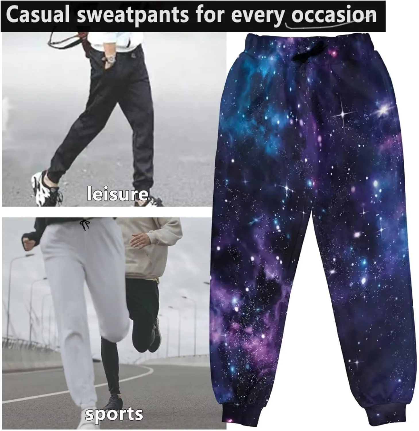 Renewold Men's Sweatpants Women's Sweatpants Jogging Pants Athletic Bottoms with Elastic Waist and Adjustable Drawstring